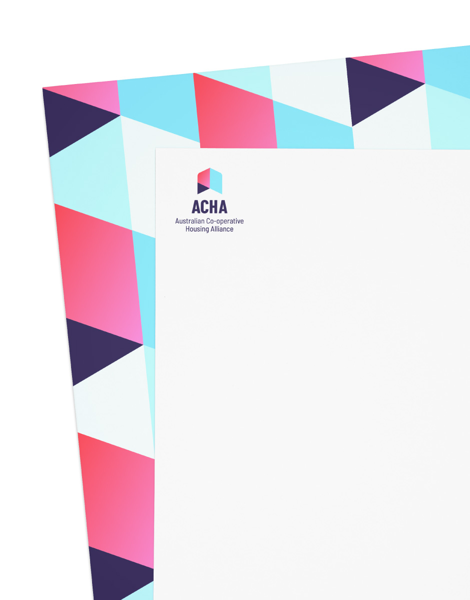 Australian Co-operative Housing Alliance (ACHA) letterhead design