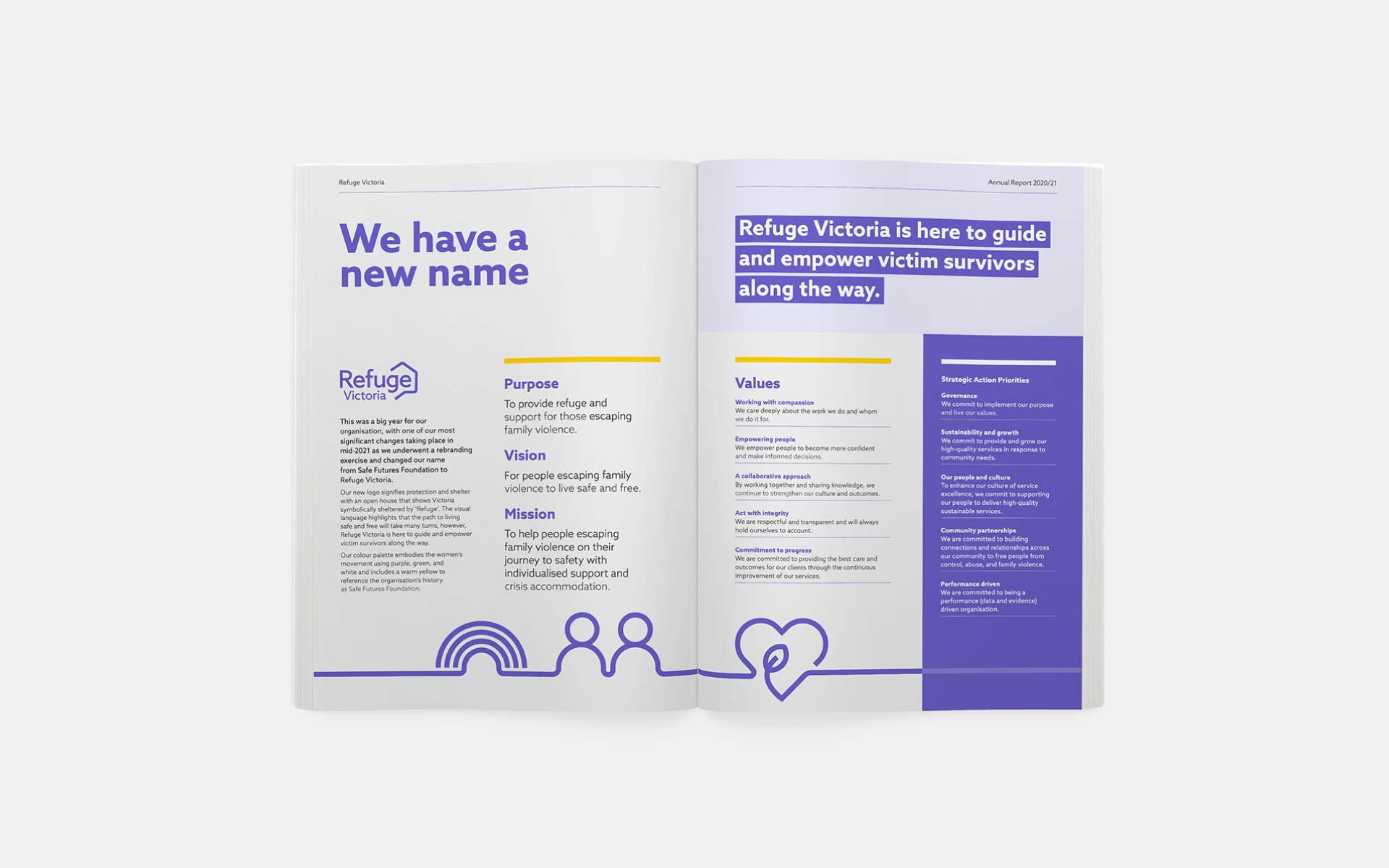 Refuge Victoria annual report design