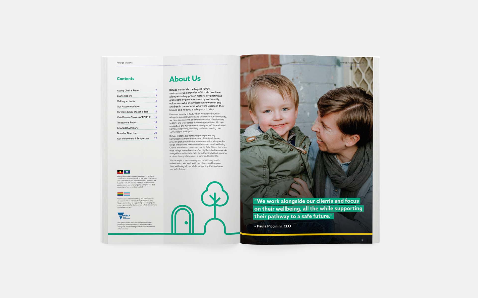 Refuge Victoria annual report design